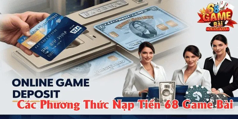 Nạp Tiền 68 Game Bài | 3 Phương Thức Cấp Vốn Đơn Giản 1 68 Game Bài tích hợp 3 phương thức nạp tiền phổ thông
